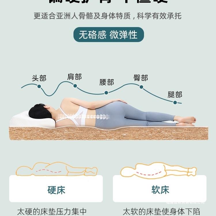 包邮天然椰棕床522垫室硬子家用卧偏硬榈护腰护脊10厘垫米棕床垫