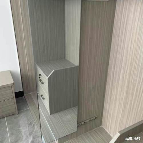 内全身镜衣橱推旋转衣柜PKV镜拉镜折伸缩试衣镜叠子置内装