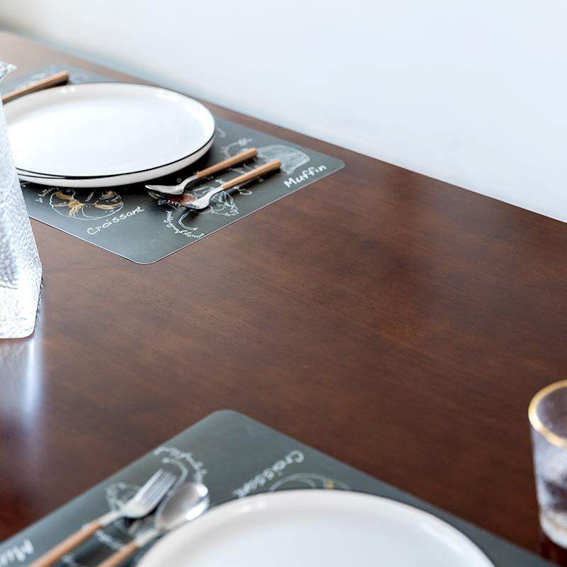 中式小户型家用XZS-CZ-1客厅饭桌新橡胶长方实木餐桌四人木位餐形