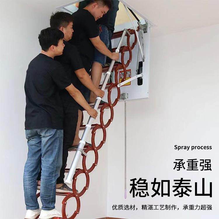 阁伸缩梯家用室内SEZ楼升降折楼子叠拉伸隐藏复式别墅隐形梯手