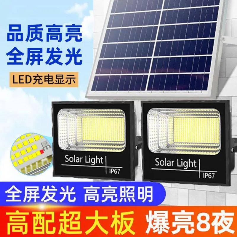 能太阳灯一拖二家用户外防水庭院灯室内超亮光默认项明灯照灯l投e