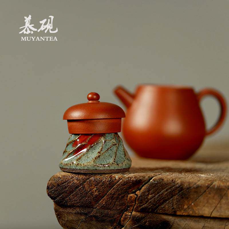 慕砚日式手作盖置陶瓷土青釉紫砂壶盖托林世鹏盖碗茶盖搁垫小架子