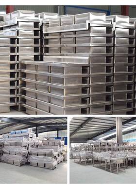 商用整体焊接橱柜UIF用30轮4不锈钢加双层推拉门厚厨房滑工操作家