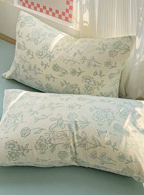 感2025新款A类云棉VRH双层纱四件生碎套小花被套床单床笠款学三件