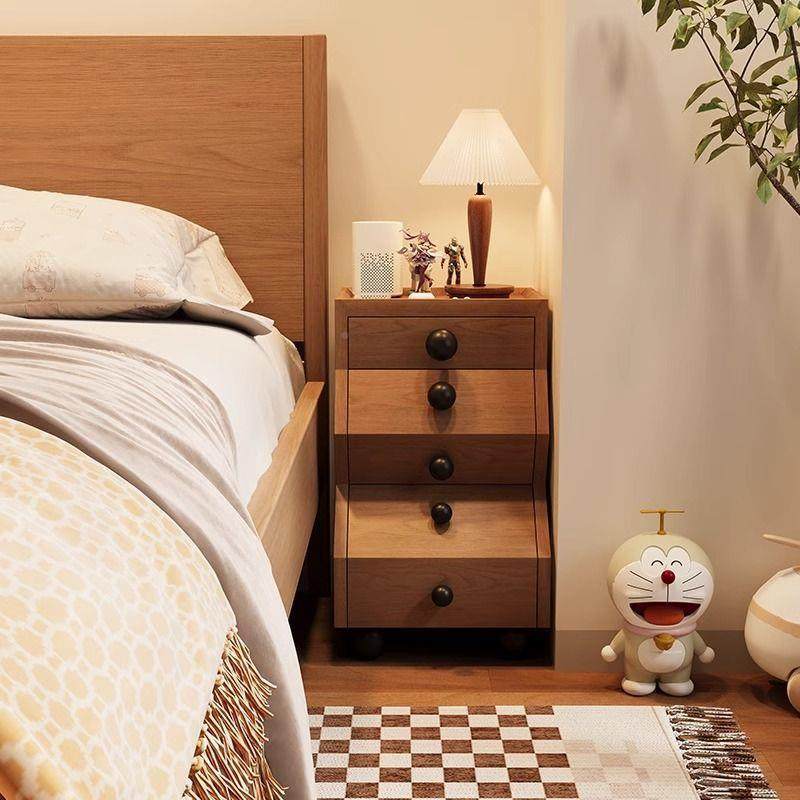 床实木床头柜极窄卧室边缝置物架超窄纳30ZUN收cm夹小型小柜子