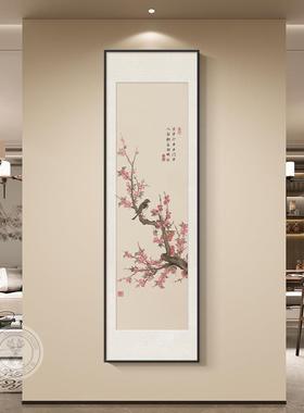 荷花图入户玄新关装饰画走廊过道挂室画中莲花式办公茶室SY907171