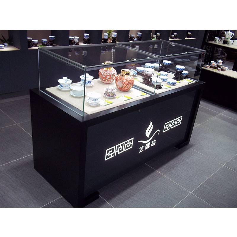 博物馆玻璃展示柜 古董店铺文物瓷器展示台 古玩城装饰落地展柜