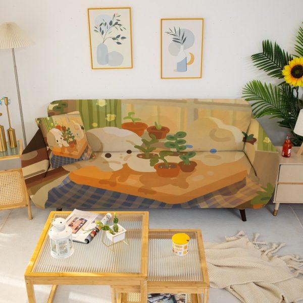 卡通弹力沙发罩防尘全包可爱风沙发套布艺沙发巾客厅单人双人盖布,居家布艺,沙发套,淘宝优惠券,粉丝福利购,淘宝优惠卷