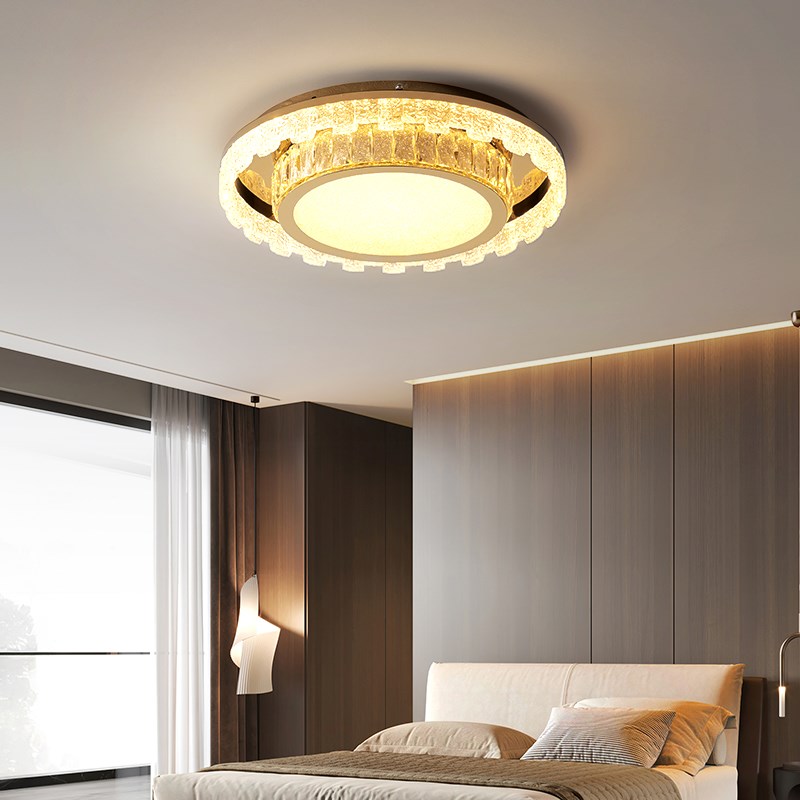 2025新款大气j卧室灯书房灯餐厅灯现代轻奢水晶灯家用客厅吸顶灯