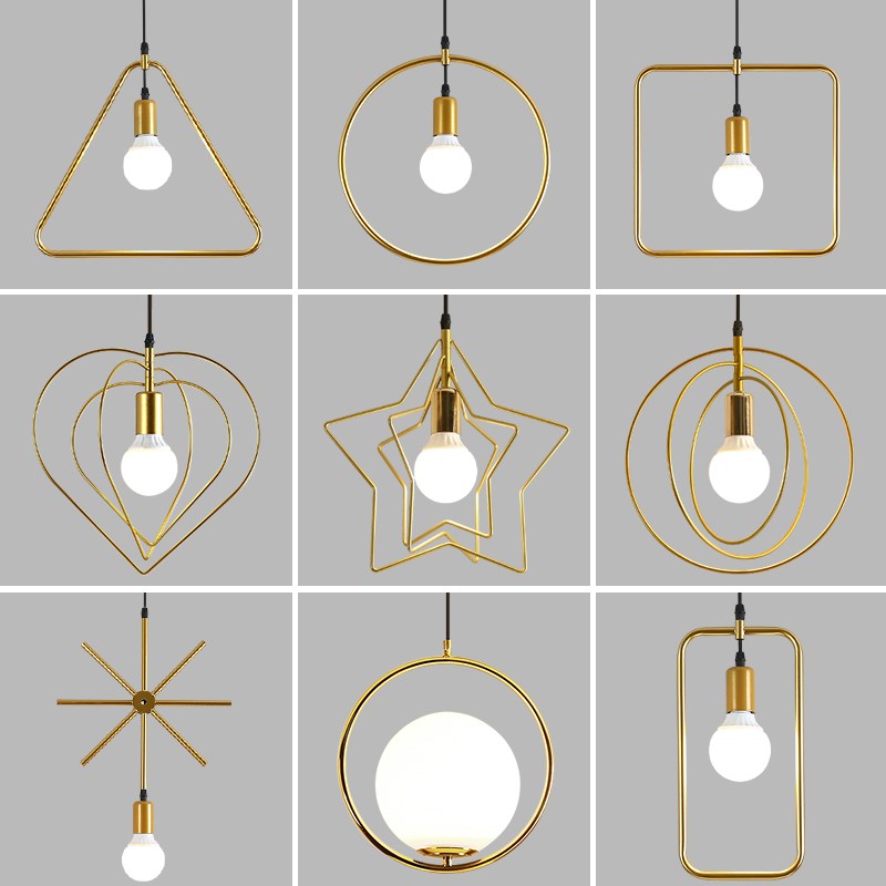 北欧餐厅吊灯g床头灯简约现代卧室小吊灯网红过道楼梯创意吧台灯