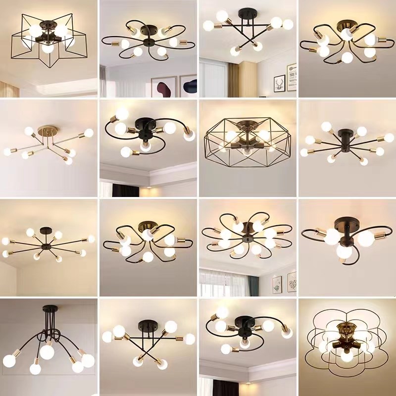 北欧新款网红吸顶灯轻奢家用客A厅卧室灯餐厅金色现代简约主卧吊