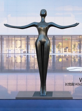 抽象人物雕塑商场酒店艺术中心售楼部I走廊落地装饰创意摆件小品