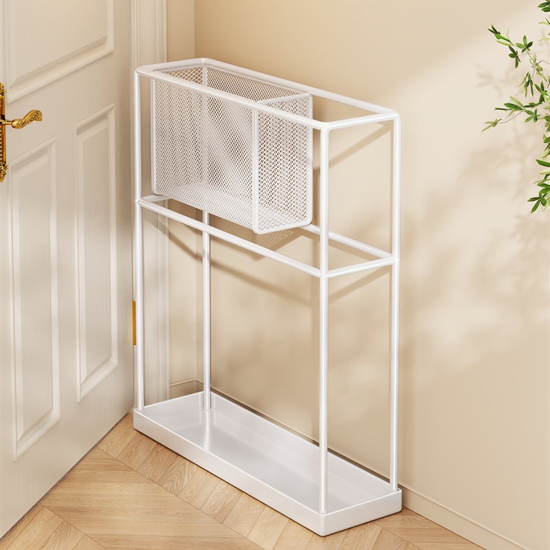 雨伞收纳架家用门口沥水架门后夹缝放伞神L器雨伞桶铁艺伞架置物