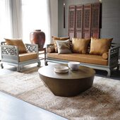 轻奢不锈钢黄古铜茶几客厅不规则圆形高低大小茶几组合高端茶几桌