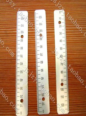 炮塔铣床刻度标尺 上下45度转向标尺 C15弧度铝制尺子 铣床零件