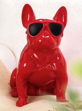 法斗狗创意c摆件热销北欧风树脂大号道具家居橱窗装饰工艺品斗牛