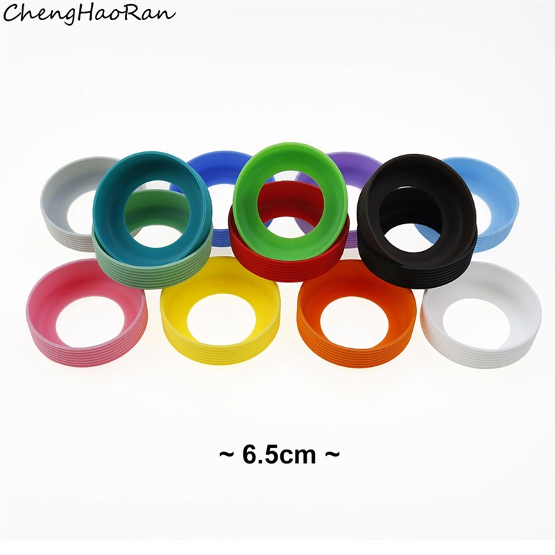 6.5cm水杯保护套防滑防烫螺纹杯套硅胶杯底套保温U壶底托圆形杯垫