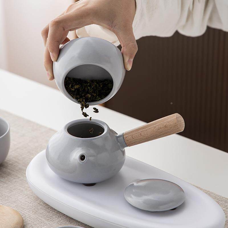 全季酒店同款功茶具套装家用壶侧把现代简酒店茶具茶cj11盘定约lo
