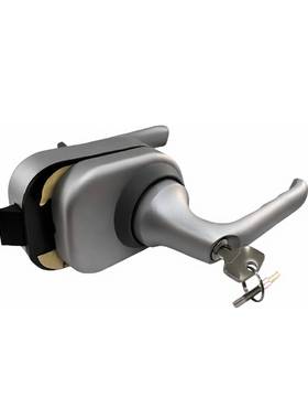 哑源头玻门铝执手锁SDMP23-S银色办断公室中央璃锁高隔配件黑隔门