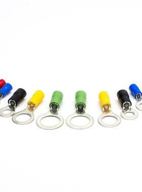 C子JH0线鼻子V2-6L欧式黄铜紫铜100个冷RV2-6L黄压R圆形预绝缘接