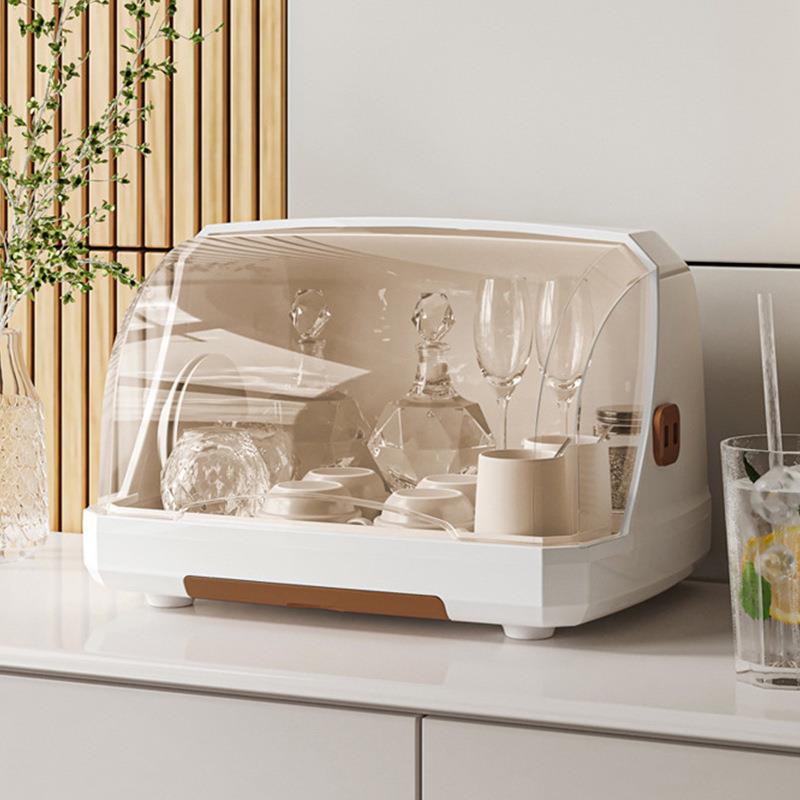 厨沥水碗带WBW柜装碗碟房盘餐具家用碗架放碗箱盖置物架子碗筷收