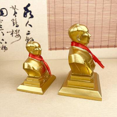 纯黄铜毛精主铜像铜毛爷像汽RJY车摆件美中控台摆件车载席内饰家