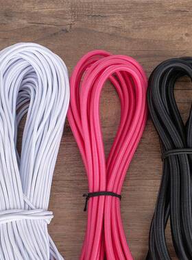 弹绳1.0-15mm包乳胶950圆松力紧绳芯户外皮筋绳蹦床黑色弹力绳