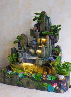 大型2393假室山流水喷泉摆件内阳台鱼池饰造景装庭花园水景景院观