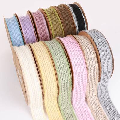 鼎信线毛边带丝手工头饰FDH蝴蝶结diy材毛料织带服装辅料绑带