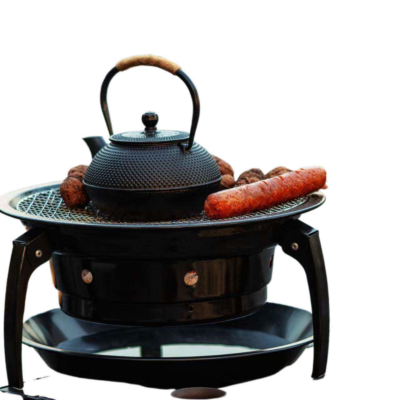 围炉煮茶家用室内烧烤炉全户外便火携折叠CNB套取暖炉木炉炭烤肉