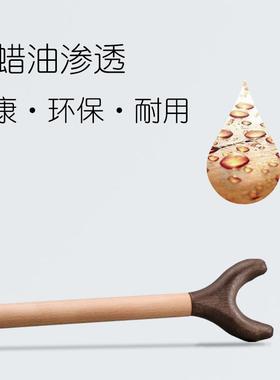 ALI胡桃木撑衣杆实木家6晾衣杆衣叉F7657M85服装杆店撑杆晒衣杆挂