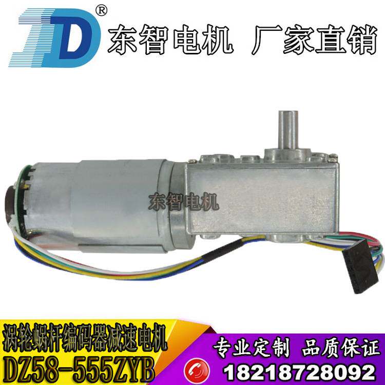 DZ58-555ZYB涡轮蜗杆编码器测速直流电机/投币机/微型减速马达24V