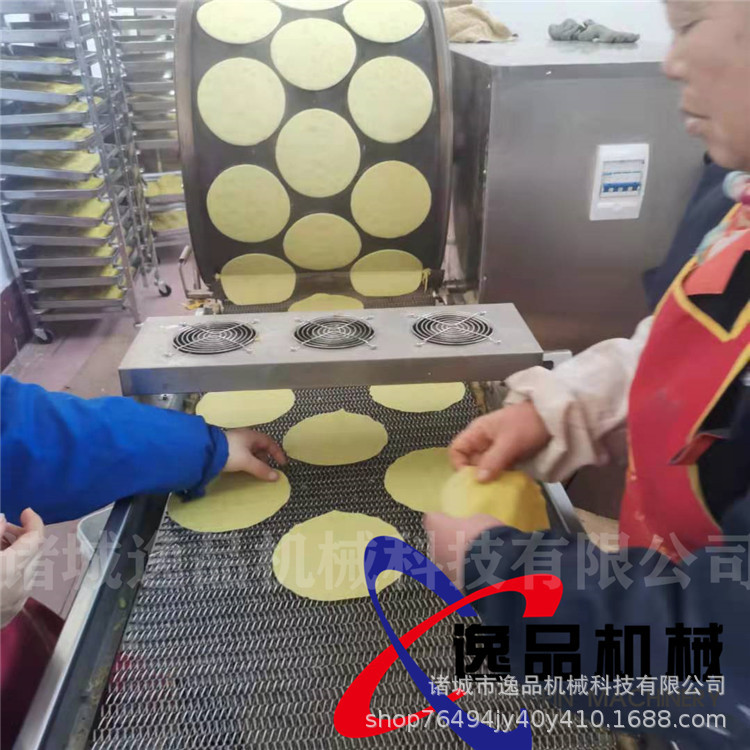 滚筒式全自动蛋皮机器千层饼班戟皮机一机多用型号齐全 烤鸭饼机