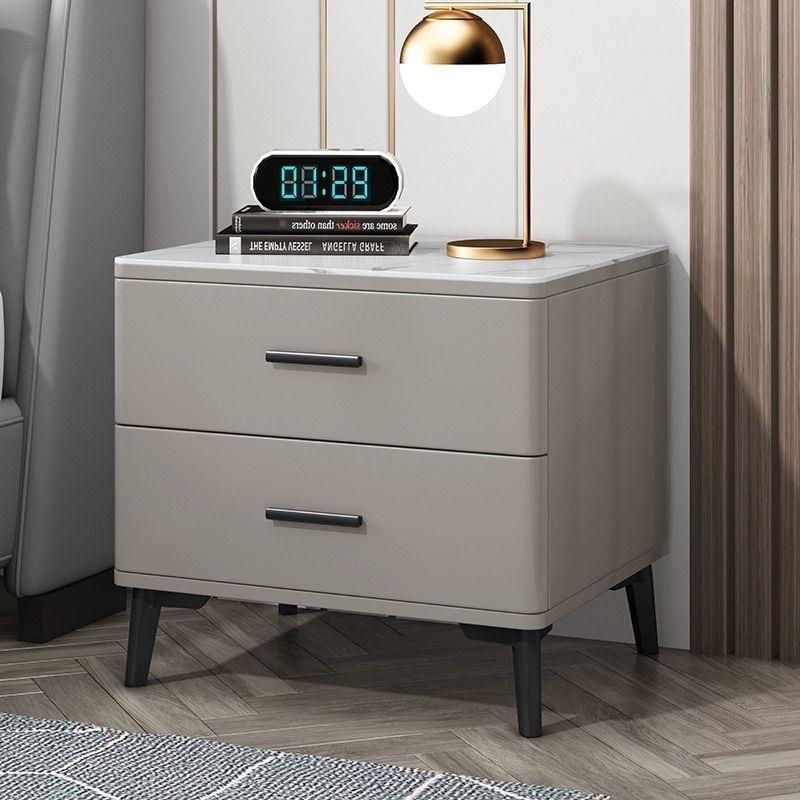 全实木烤漆岩板01床头端室柜轻奢现代简约极简卧高边柜床烤漆工艺