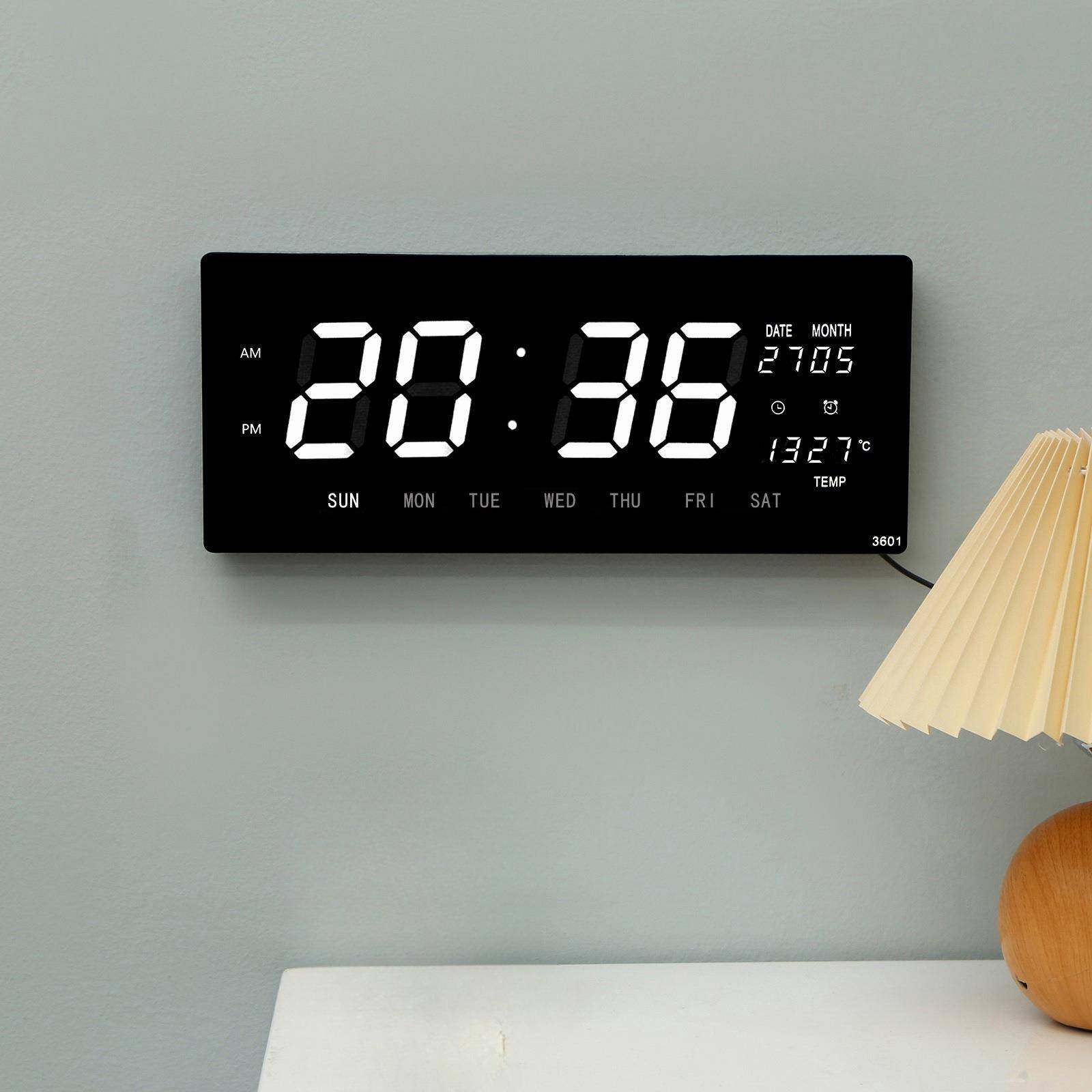 境LD码电子钟多功能客厅跨万年历挂钟静E音LED3601数数字显示墙贴,家居饰品,挂钟,淘宝优惠券,粉丝福利购,淘宝优惠卷