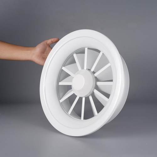 兴邺圆形中央空调出合风口口电可变旋流动可调节铝金温控旋流风直