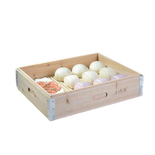 四方包铝角木蒸笼木制点心格小杉木正方蒸WEY笼包蒸屉甜糕点小吃