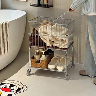 中古wp0005风可动脏衣浴室移多功值能杂物篮收纳筐家用高颜轻奢置