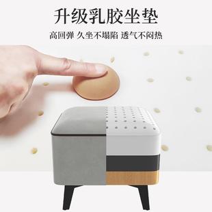 凳家客儿用童小凳厅 沙发皮墩穿NOW鞋 换鞋 凳坐凳墩北欧轻奢皮美式