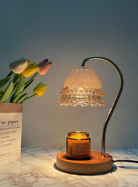 无火10294蜡床灯日式原木融烛灯卧室热头灯定时调光熔灯晶融石香