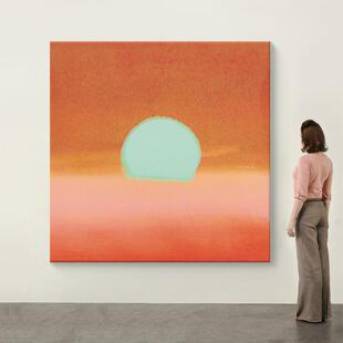 安迪沃霍升尔日出日挂画现壁代简JJ905739约寸客厅大尺装饰画大色