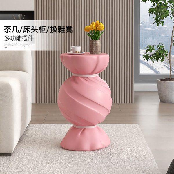 创意茶几置物摆件沙发边几奶油风客厅落地摆件玻璃托盘家居装饰品,家居饰品,落地摆件,淘宝优惠券,粉丝福利购,淘宝优惠卷