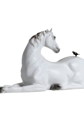 轻奢新中式马摆件物语动物雕塑骏马样板房玄关桌面Y装饰艺术摆件