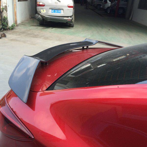 14-17款三厢昂克赛拉Axela改装狼炎款碳纤维尾翼定风翼装饰飞机翼