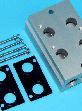 电磁阀底座3V310-10连接汇流板3V300M-2F3F4F5F6F7F8F9F10F位联