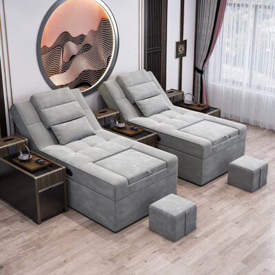 足疗沙发足浴电动洗脚按摩一体床沐足泡脚椅采耳洗浴桑拿休息躺椅