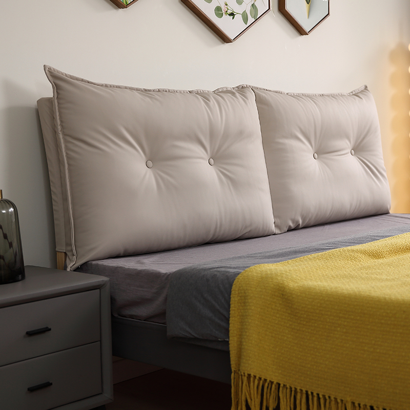 2023新款航空科技皮高级感免洗简E约卧室牀头靠垫榻榻米软包靠背