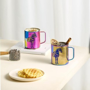 【马年限定】格丽思纯钛双层马克杯水杯咖啡杯 生肖款新年伴手礼