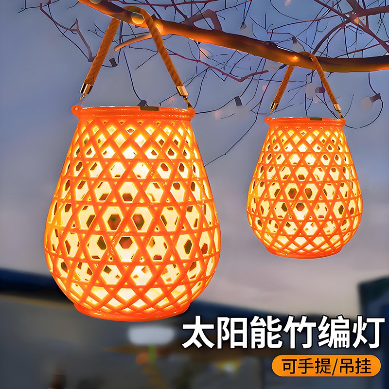 太阳能户外吊灯别墅花园景观庭院民宿氛J围挂树灯新中式灯笼装饰