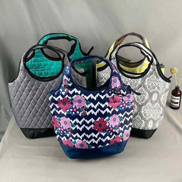 出口小清新文艺手拎袋学生白领保温便当包带拉链大容量冷藏保鲜袋,收纳整理,便当包,淘宝优惠券,粉丝福利购,淘宝优惠卷